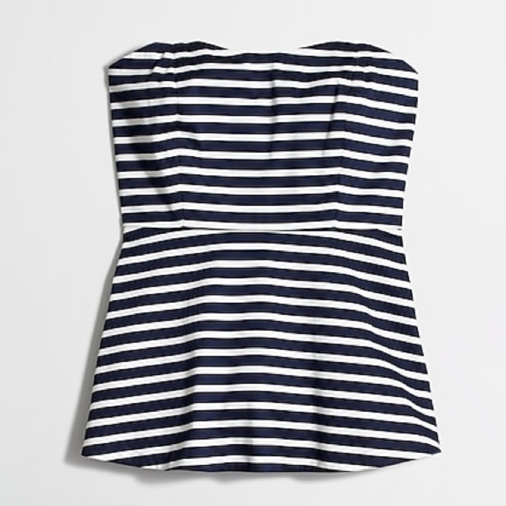 J. Crew Strapless Peplum Top